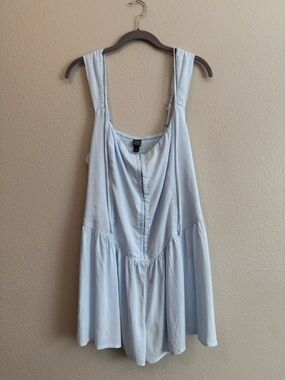 Wild Fable Light Blue Romper XXL Shorts Light Airy 100% Cotton Resort NWT!!